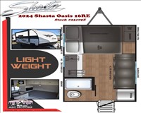 2024 SHASTA OASIS 16RE 5ZT2SSEB7RE021838 ABC Motors 