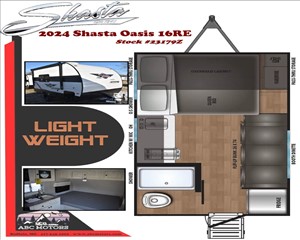 2024 SHASTA OASIS 16RE 5ZT2SSEB7RE021838 ABC Motors 